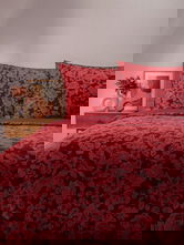 Lenjerie de pat dubla Margot, Homla, 3 piese, 160x200 cm, poliester, burgundy