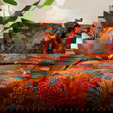 Lenjerie de pat dubla Kellie, Homla, 3 piese, 160x200 cm, microfibra din poliester, multicolor