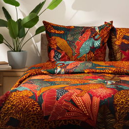 Lenjerie de pat dubla Kellie, Homla, 3 piese, 160x200 cm, microfibra din poliester, multicolor