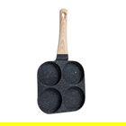 Tigaie oua si clatite Albero, Homla, 19x19x2 cm, aluminiu/plastic, negru/natur