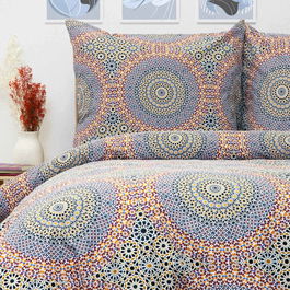 Lenjerie de pat pentru o persoana Antone, Homla, 2 piese, 140x200 cm, microfibra din poliester, multicolor