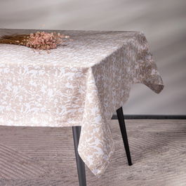 Fata de masa Ezala, Homla, 130x180 cm, bumbac/poliester, bej/crem