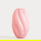 Vaza Swirl, Homla, 17x26.5 cm, sticla, roz