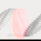 Vaza Swirl, Homla, 17x26.5 cm, sticla, roz