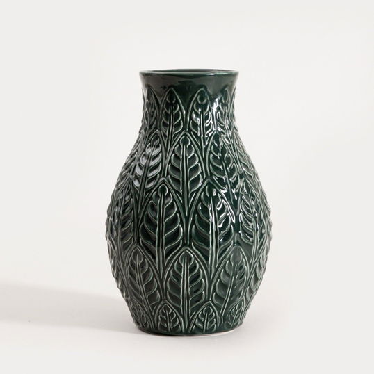 Vaza Natto, Homla, 24x15.5 cm, ceramica, verde