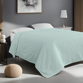 Cuvertura pique Single, Serenity - Mint, ICF Bedroom, Bumbac