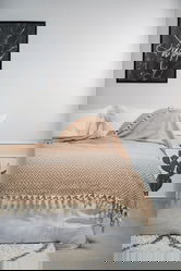 Cuvertura matlasata dubla, Zigzag - Cream, ICF Bedroom, Bumbac