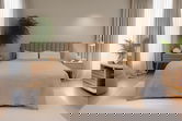Cuvertura matlasata dubla, Waffle - Beige, ICF Bedroom, Bumbac