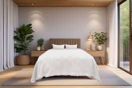 Cuvertura matlasata dubla, Russel - White, ICF Bedroom, Bumbac