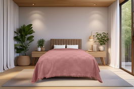 Cuvertura matlasata dubla, Russel - Pink, ICF Bedroom, Bumbac