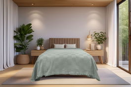 Cuvertura matlasata dubla, Russel - Mint, ICF Bedroom, Bumbac