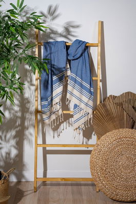 Prosop de plaja, L'essentiel Maison, New Diamond, Albastru