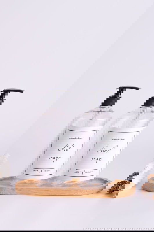 Set dozator de sapun, L'essentiel Maison, Troveşs1, Transparent