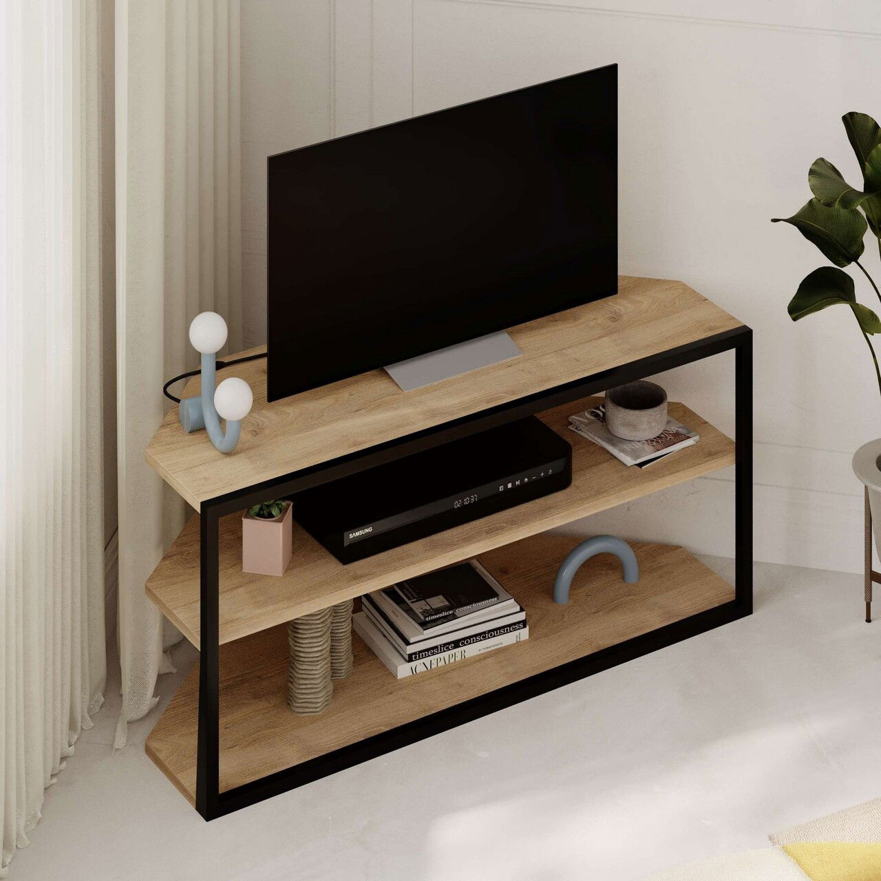 Comoda TV, Homitis, Echo, 98x45x37 cm, PAL, Maro