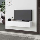 Comoda TV, Homitis, Francy 135, 135x25x31 cm, PAL, Alb