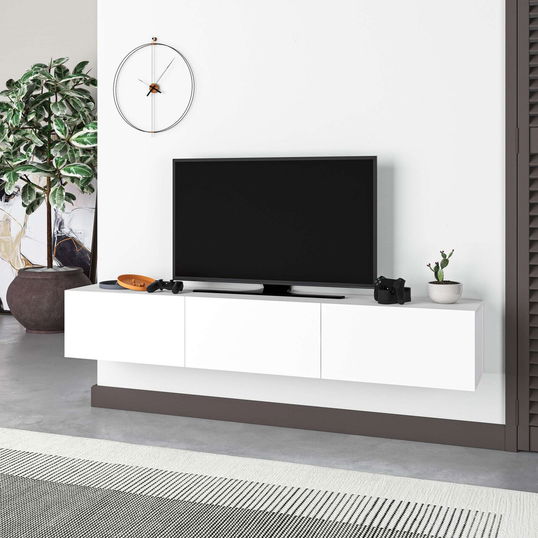 Comoda TV, Homitis, Francy 180, .180x30x30 cm, PAL, Alb