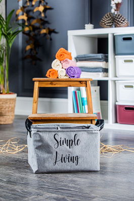 Cos depozitare, RPH.BSK.008-3, 38x100x29 cm, Fetru, Gri