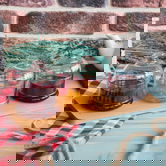 Set 3 borcane cu tava pentru servire UP00208, Forsberg, 27.5x9x11 cm, sticla