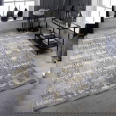Covor, HE18 , 200x290 cm, Polipropilena, Gri / Alb / Auriu