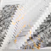 Covor, 206, 80x400 cm, Poliester, Gri / Auriu
