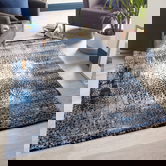Covor, HE630, 120x170 cm, Poliester, Crem / Albastru