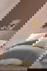 Cuvertura Double Pique, 220x250 cm, 100% bumbac, Havuzlu, Viaden, gri