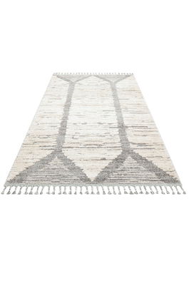 Covor, Sdy 01, 80x150 cm, Polipropilena, Alb/Gri