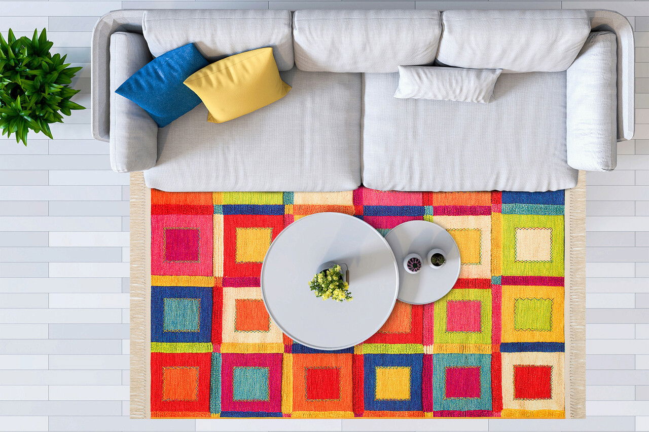 Covor, Ln 08 Multy Sacakli Nw , 75x300 cm, Poliester, Multicolor