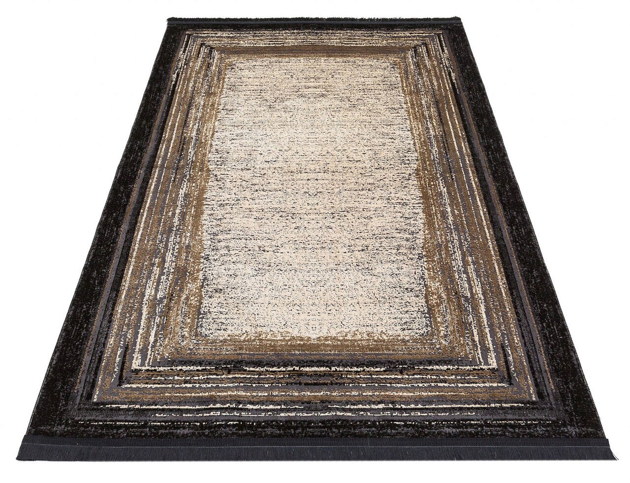 Covor, St 15 Black Vizon Xw , 120x180 cm, Poliester, Negru / nurcă