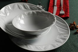 Serviciu de masa, Güral Porselen, 387GRP1242, Portelan, Alb