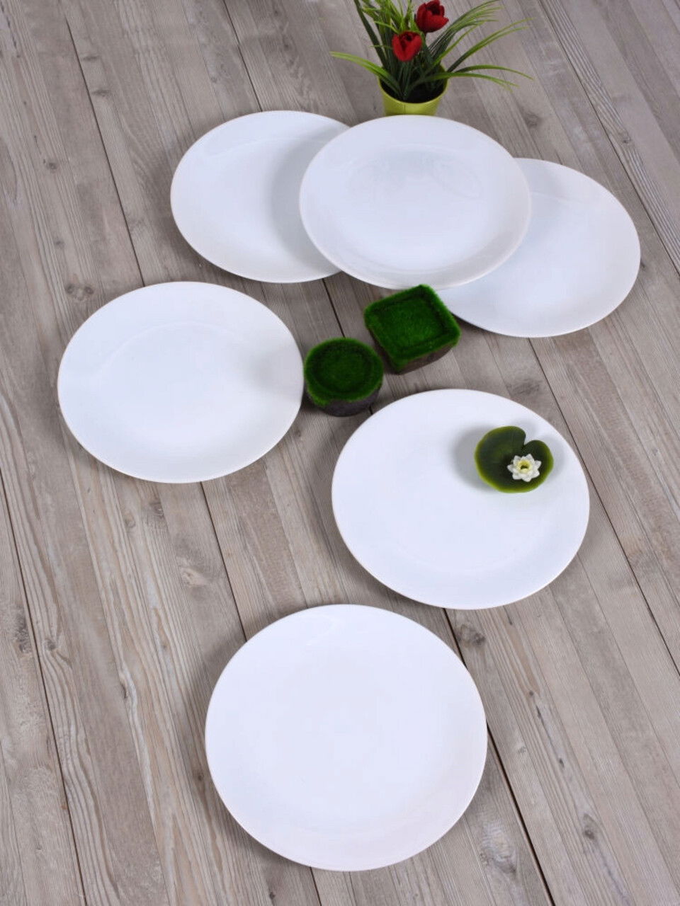 Set platouri servire, Hermia, 275KRM1346, Dishwasher - safe up to 60 °C / Microwave - safe, Alb