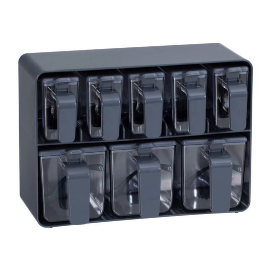Set recipiente depozitare, Herring, 503HRN1252, Plastic , Poate fi fixat pe perete, Antracit