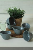 Set boluri pentru aperitive, Keramika, 275KRM2189, Ceramica , Nu absoarbe apa, Verde Mat