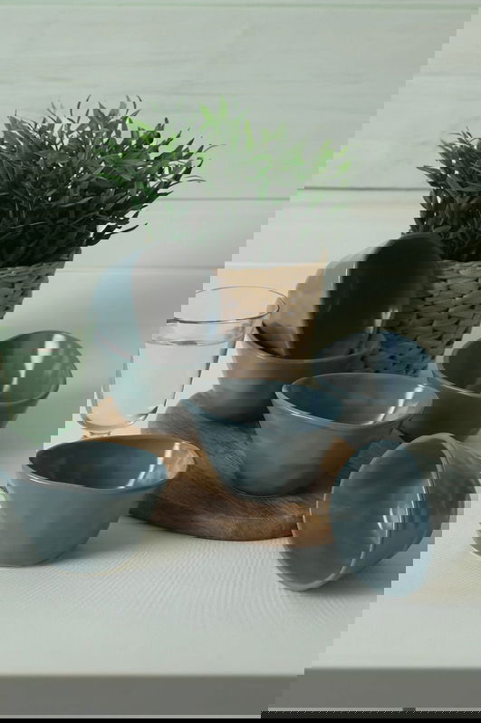 Set boluri pentru aperitive, Keramika, 275KRM2189, Ceramica , Nu absoarbe apa, Verde Mat