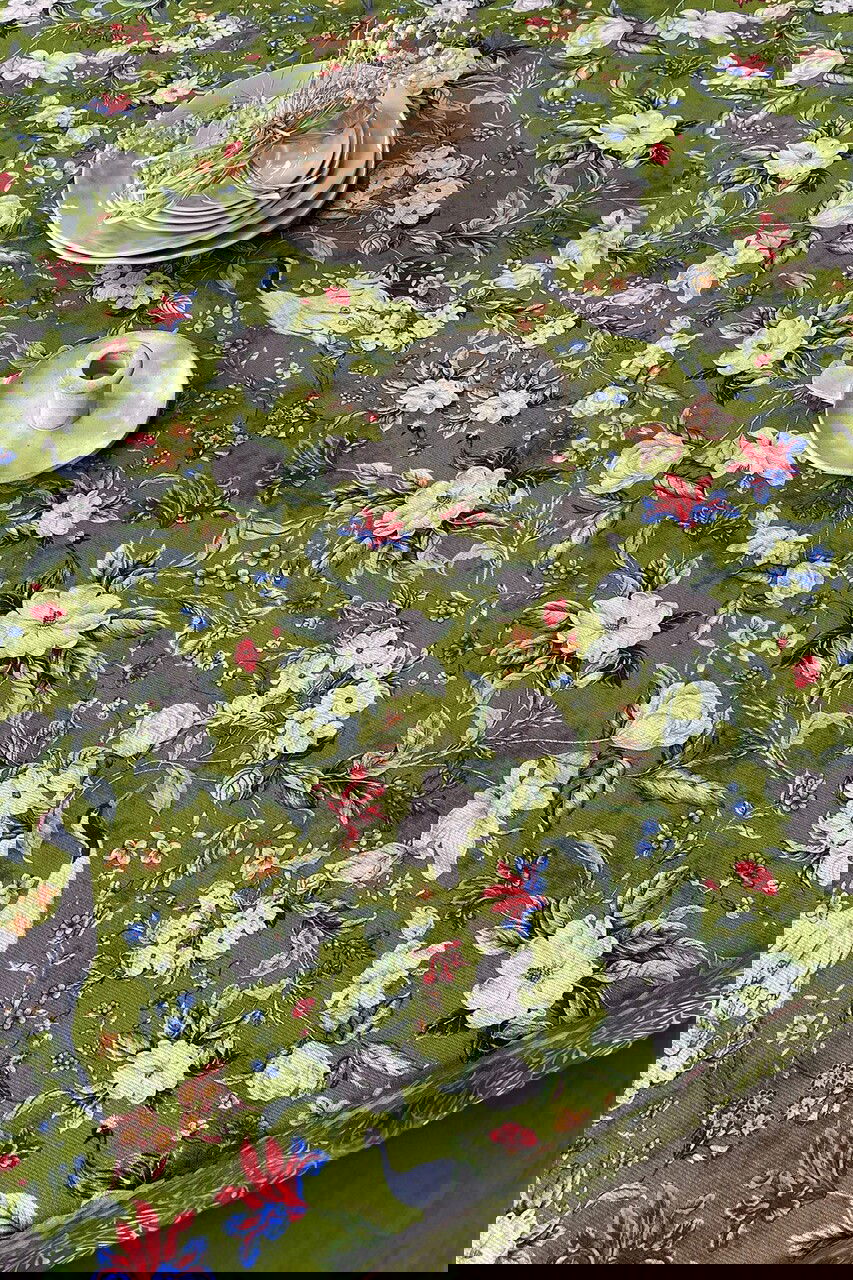 Fata de masa, SX - Kitchen, 626SRT1117, Poliester , Dimensiune: 160 x 160 cm (1 bucată), Verde