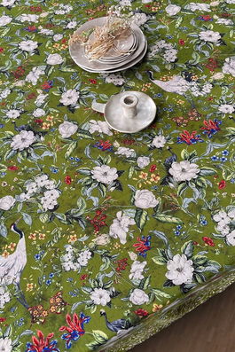 Fata de masa, SX - Kitchen, 626SRT1116, Poliester , Dimensiune: 160 x 260 cm (1 bucată), Verde