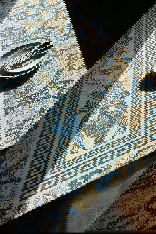 Fata de masa, SX - Kitchen, 626SRT1125, Poliester , Dimensiune: 135 x 200 cm (1 bucată), Albastru/Alb