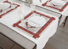 Set suporturi pentru farfurie, Mia, 742TMA7791, Poliester, Multicolor