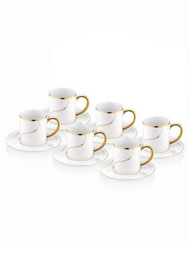Set cesti de cafea, Mia, 742TMA7549, Sticla, Multicolor