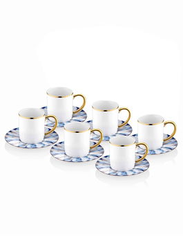 Set cesti de cafea, Mia, 742TMA7553, Sticla, Multicolor