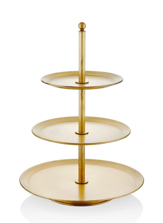 Platou pentru servire desert, Mia, 742TMA2322, Metal, Auriu