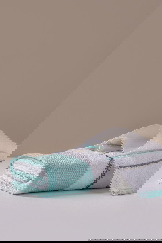 Set prosoape, L'essentiel Maison, Shiny, 97% Bumbac/3% Poliester, Turcoaz