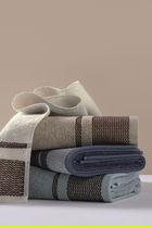 Set prosoape, Cotton Box, Casual Asorti, 97% Bumbac/3% Poliester, Bej / Alb / Albastru / Albastru închis