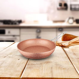 Tigaie, Güral Porselen, 387GRP1234, Invelis din granit, Auriu roz