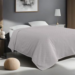 Cuvertura pique Single, Plain - Grey, ICF Bedroom, Bumbac