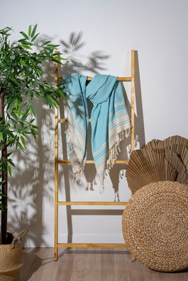 Prosop de plaja, L'essentiel Maison, New Diamond, Turcoaz