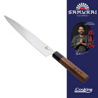 Cutit Sujihiki, Samurai Gourmet by Rikito Watanabe si Cooking by Heinner, 24 cm, inox/lemn, maro