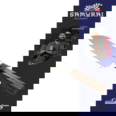 Cutit Santoku, Samurai Gourmet by Rikito Watanabe si Cooking by Heinner, 18 cm, inox/lemn, maro