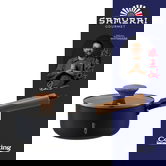 Oala cu capac Samurai Gourmet by Rikito Watanabe si Cooking by Heinner, 16x7 cm, 1.4 L, aluminiu, negru/natur