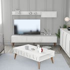 Set mobilier living, Hommy Craft, Lyon 3, PAL, Alb/Maro